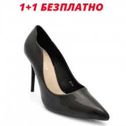 ДАМСКИ ОБУВКИ НА ТОК-3108-ЛАК-ЧЕРНИ
