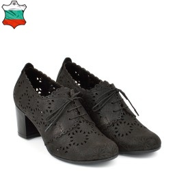 ДАМСКИ ОБУВКИ НА ТОК ОТ ЕСТЕСТВЕНА КОЖА-KATRIN-1133-ЧЕРНИ
