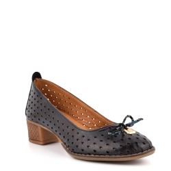 ДАМСКИ ОБУВКИ НА ТОК ОТ ЕСТЕСТВЕНА КОЖА-3012-ЧЕРНИ