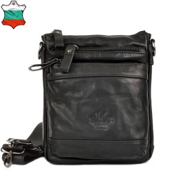 МЪЖКА ЧАНТА ОТ ЕСТЕСТВЕНА КОЖА-2605-ЧЕРНА