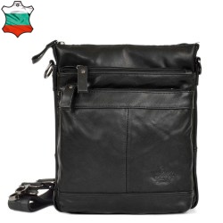 МЪЖКА ЧАНТА ОТ ЕСТЕСТВЕНА КОЖА-2305-ЧЕРНА