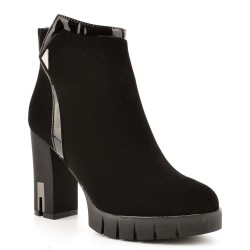 ДАМСКИ БОТИ НА ТОК-L-024-ЧЕРНИ