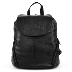 БЪЛГАРСКА ДАМСКА РАНИЦА-9067-ЧЕРНА