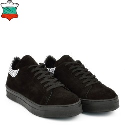 ДАМСКИ КЕЦОВЕ ОТ ЕСТЕСТВЕН ВЕЛУР-MANI 01-ЧЕРНИ