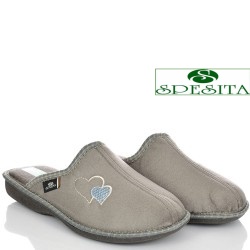 ДАМСКИ ПАНТОФИ НА АНАТОМИЧНО ХОДИЛО-LIDIA-СИВИ