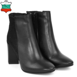 ДАМСКИ БОТИ ОТ ЕСТЕСТВЕНА КОЖА И ПОНИ-17411-ЧЕРНИ