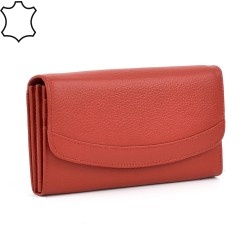 ДАМСКО ПОРТМОНЕ ОТ ЕСТЕСТВЕНА КОЖА-E1039-1450-ЧЕРВЕНО