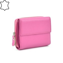 ДАМСКО ПОРТМОНЕ ОТ ЕСТЕСТВЕНА КОЖА-E998-РОЗОВО