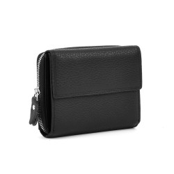 ДАМСКО ПОРТМОНЕ ОТ ЕСТЕСТВЕНА КОЖА-E998-ЧЕРНО