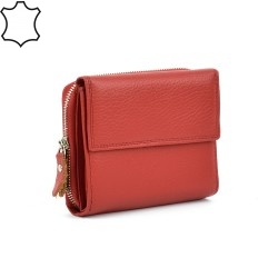 ДАМСКО ПОРТМОНЕ ОТ ЕСТЕСТВЕНА КОЖА-E998-ЧЕРВЕНО