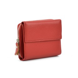 ДАМСКО ПОРТМОНЕ ОТ ЕСТЕСТВЕНА КОЖА-E998-ЧЕРВЕНО