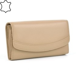 ДАМСКО ПОРТМОНЕ ОТ ЕСТЕСТВЕНА КОЖА-E1039-1450-БЕЖОВО