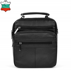 МЪЖКА ЧАНТА ОТ ЕСТЕСТВЕНА КОЖА-7503-ЧЕРНА