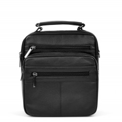 МЪЖКА ЧАНТА ОТ ЕСТЕСТВЕНА КОЖА-7503-ЧЕРНА