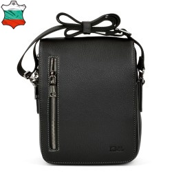 МЪЖКА ЧАНТА ОТ ЕСТЕСТВЕНА КОЖА-1538-17GG-ЧЕРНА