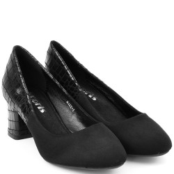 ДАМСКИ ОБУВКИ НА ТОК-3182-ЧЕРНИ