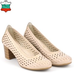 ДАМСКИ ОБУВКИ НА ТОК ОТ ЕСТЕСТВЕНА КОЖА-KATRIN3-1066-БЕЖОВИ