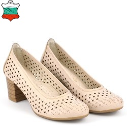 ДАМСКИ ОБУВКИ НА ТОК ОТ ЕСТЕСТВЕНА КОЖА-KATRIN3-1066-БЕЖОВИ