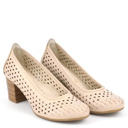 ДАМСКИ ОБУВКИ НА ТОК ОТ ЕСТЕСТВЕНА КОЖА-KATRIN3-1066-БЕЖОВИ