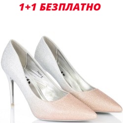 ДАМСКИ ОБУВКИ НА ТОК-3188-СРЕБЪРНИ
