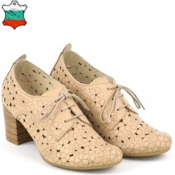 ДАМСКИ ОБУВКИ НА ТОК ОТ ЕСТЕСТВЕНА КОЖА-KATRIN3-1058-БЕЖОВИ