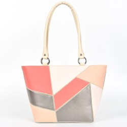 ДАМСКА ЧАНТА-T2658-БЕЖОВО/КОРАЛ