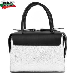 ДАМСКА ЧАНТА-749-СРЕБЪРНО/ЧЕРНО