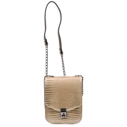 ДАМСКА МАЛКА ЧАНТА ПРЕЗ РАМО-733-ЗЛАТНА