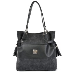 ДАМСКА ЧАНТА 3 ЦВЯТА-565-ЧЕРНА