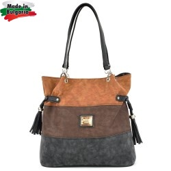 ДАМСКА ЧАНТА 3 ЦВЯТА-565-ТАБА/КАФЯВО/ЧЕРНО