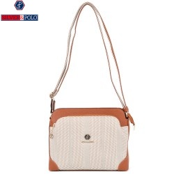 ДАМСКА ЧАНТА ПРЕЗ РАМО-SP364-ТАБА/БЕЖОВО