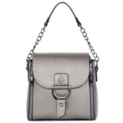 ДАМСКА ЧАНТА ПРЕЗ РАМО-1237-БРОНЗОВА