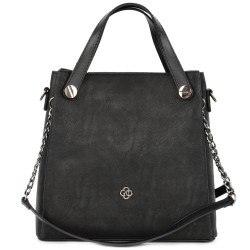 ДАМСКА ЕЛЕГАНТНА ЧАНТА-501-НАБУК-ЧЕРНА