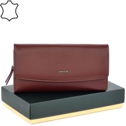 ДАМСКО ПОРТМОНЕ GRANDE ОТ ЕСТЕСТВЕНА КОЖА-2726-БОРДО