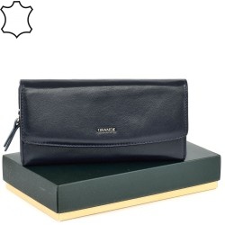 ДАМСКО ПОРТМОНЕ GRANDE ОТ ЕСТЕСТВЕНА КОЖА-2726-ТЪМНО СИНЬО