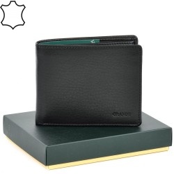 МЪЖКО ПОРТМОНЕ GRANDE ОТ ЕСТЕСТВЕНА КОЖА-1506-ЧЕРНО