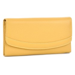 ДАМСКО ПОРТМОНЕ ОТ ЕСТЕСТВЕНА КОЖА-E1039-1450-ГОРЧИЦА