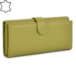 ДАМСКО ПОРТМОНЕ ОТ ЕСТЕСТВЕНА КОЖА-E1289-ЗЕЛЕНО