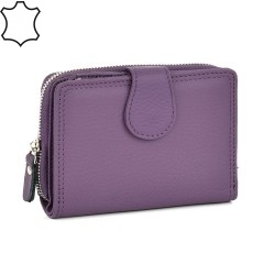 ДАМСКО ПОРТМОНЕ ОТ ЕСТЕСТВЕНА КОЖА-E999-ЛИЛАВО