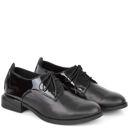 ДАМСКИ ОБУВКИ ОТ ЕСТЕСТВЕНА КОЖА/ЛАК-ARIZONA-853-ЧЕРНИ