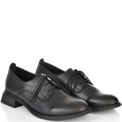 ДАМСКИ ОБУВКИ ОТ ЕСТЕСТВЕНА КОЖА С ЕФЕКТ-ARIZONA6-853-ЧЕРНИ