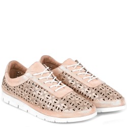 ДАМСКИ ОБУВКИ ОТ ЕСТЕСТВЕНА КОЖА-4515-ПУДРА