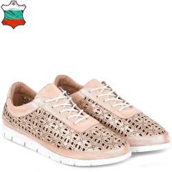 ДАМСКИ ОБУВКИ ОТ ЕСТЕСТВЕНА КОЖА-4515-ПУДРА