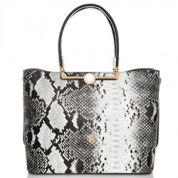 ДАМСКА ЕЛЕГАНТНА ЧАНТА-518-ЧЕРНО/БЯЛО