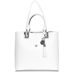ДАМСКА ЕЛЕГАНТНА ЧАНТА-123-БЯЛА