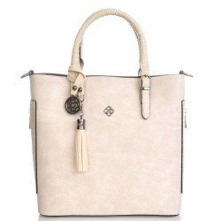 ДАМСКА ЕЛЕГАНТНА ЧАНТА-335-НАБУК-БЕЖОВА