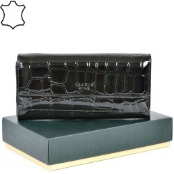 ДАМСКО ПОРТМОНЕ GRANDE ОТ ЕСТЕСТВЕН ЛАК-2615-ЧЕРНО