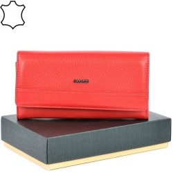 ДАМСКО ПОРТМОНЕ ОТ ЕСТЕСТВЕНА КОЖА-2615-ЧЕРВЕНО