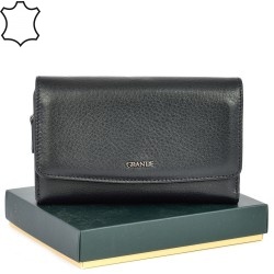 ДАМСКО ПОРТМОНЕ GRANDE ОТ ЕСТЕСТВЕНА КОЖА-2725-ЧЕРНО