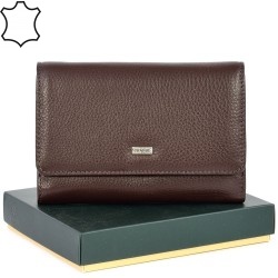ДАМСКО ПОРТМОНЕ GRANDE ОТ ЕСТЕСТВЕНА КОЖА-2628-КАФЯВО